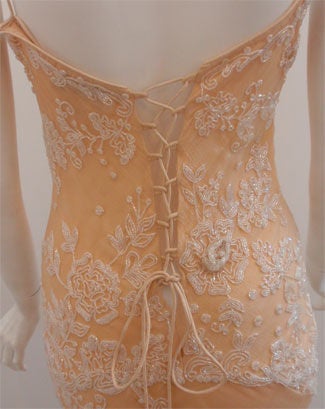 Eavis G Brown Peach Beaded Gown, Property of Melanie Griffith 5