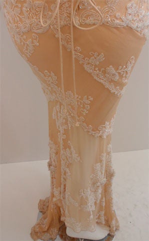 Eavis G Brown Peach Beaded Gown, Property of Melanie Griffith 7