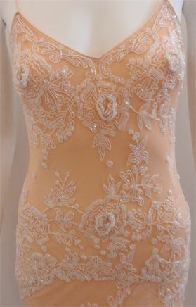 Eavis G Brown Peach Beaded Gown, Property of Melanie Griffith 3