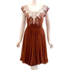 Helen Rose Beaded Chiffon Cocktail Dress, Circa 1950 3