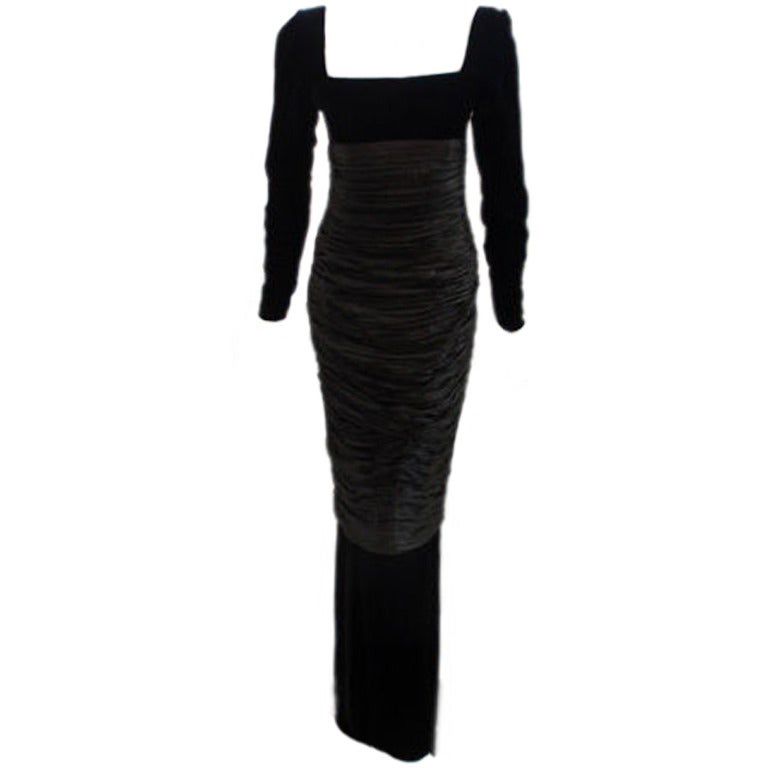 black dior gown