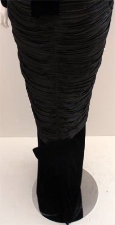 Christian Dior Couture Black Velvet Evening Gown,  Betsy Bloomingdale 1984 4