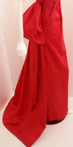 Christian Dior Haute Couture Red Strapless Gown, Circa 1987-88 1