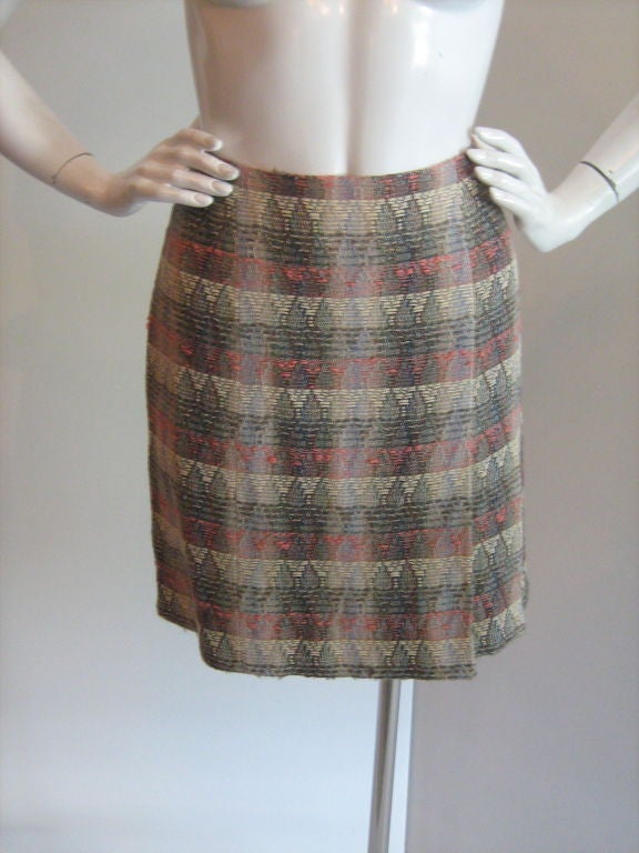 Chanel Multi-Colored Plaid Skirt Suit 2