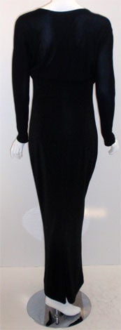 Robe de couture noire drapée devant Gianni Versace, propriété de Courtney Love, 1996 Pour femmes en vente