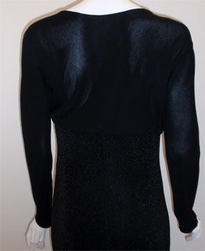Robe de couture noire drapée devant Gianni Versace, propriété de Courtney Love, 1996 en vente 3