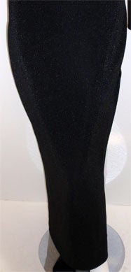 Robe de couture noire drapée devant Gianni Versace, propriété de Courtney Love, 1996 en vente 4