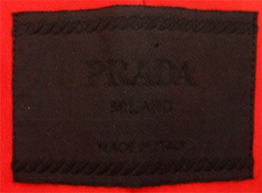 Prada Red Double Breasted Silk Coat, Circa 2005