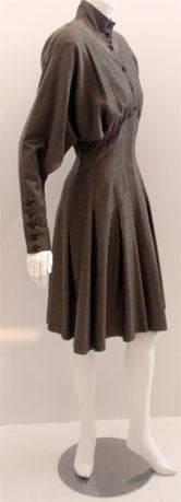 Fendi 365 Dark Green and Gold Day Dress, Circa 1980 1