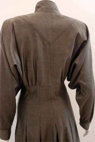 Fendi 365 Dark Green and Gold Day Dress, Circa 1980 5