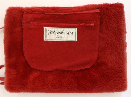 Yves Saint Laurent Brown Suede/Faux Fur Muff/Handbag, Circa 1980 ...  