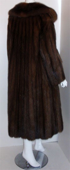 Black Revillon Sable Fur Coat for Saks Fifth Avenue For Sale