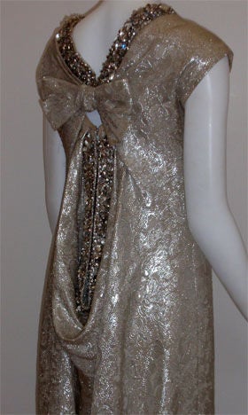 Women's Christian Dior Haute Couture Silver Sequin Gown, Circa 1965