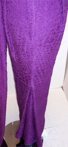 Christian Dior Haute Couture Purple Crinkle Chiffon Gown Betsy Bloomingdale 1988 2