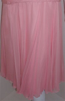 Ceil Chapman Pink Chiffon Draped Pin Tucked Bodice Cocktail Dress, 1960's For Sale 1