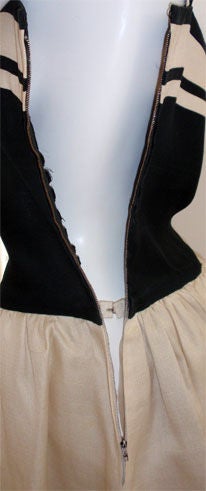 Robe noire et blanche haute couture Christian Dior, Betsy Bloomingdale 1980 en vente 5