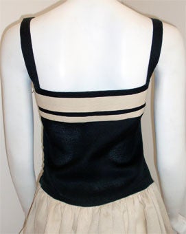 Christian Dior Haute Couture Black and White Dress, Betsy Bloomingdale 1980 In Excellent Condition For Sale In Los Angeles, CA