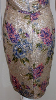 Ceil Chapman Floral Brocade Cocktail Dress, Circa 1950 For Sale 5