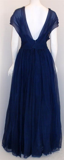 navy blue evening gown