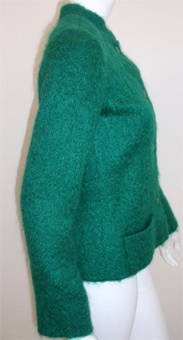 Christian Dior Haute Couture Green Wool Jacket, Circa 1973 1