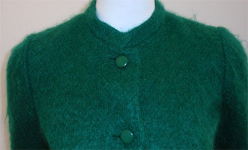 Christian Dior Haute Couture Green Wool Jacket, Circa 1973 4