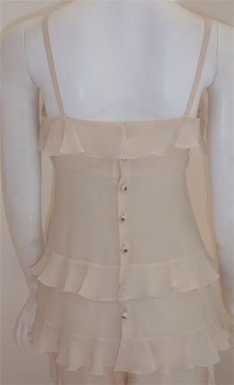 Chanel Two Piece Ivory Silk Blouse and Pant set, Circa 2000 2