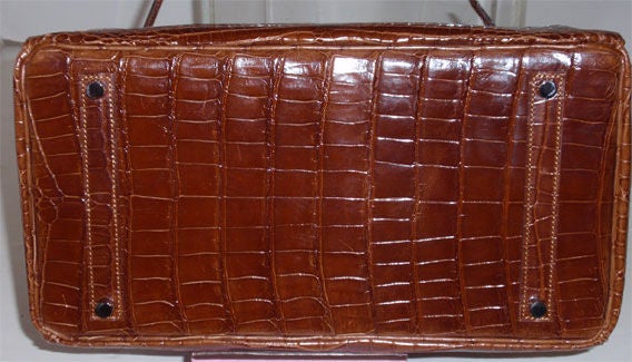 Hermes Brown Birkin Crocodile Handbag, 2008 L Series 4