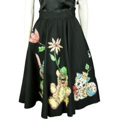 Iconic 1950s Felt Circle Skirt with Appliqués 3