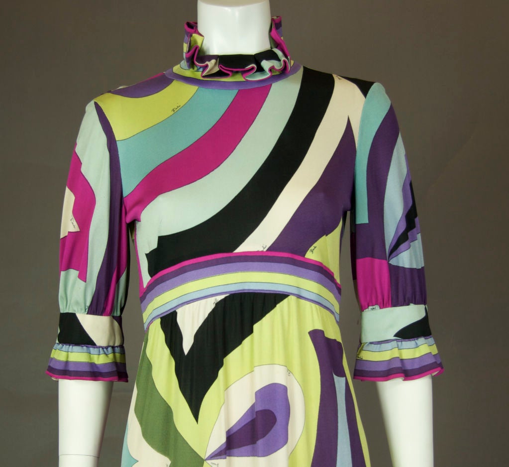Pucci 1970's Bold Geometric Dress at 1stDibs