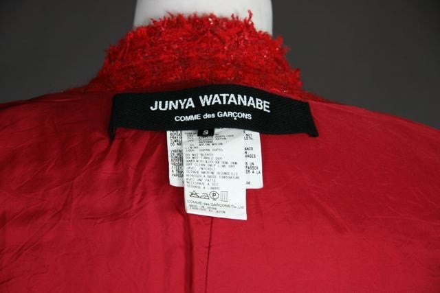 Junya Watanabe for Comme des Garçon Red Tweed Chanel-Style Suit For Sale 3