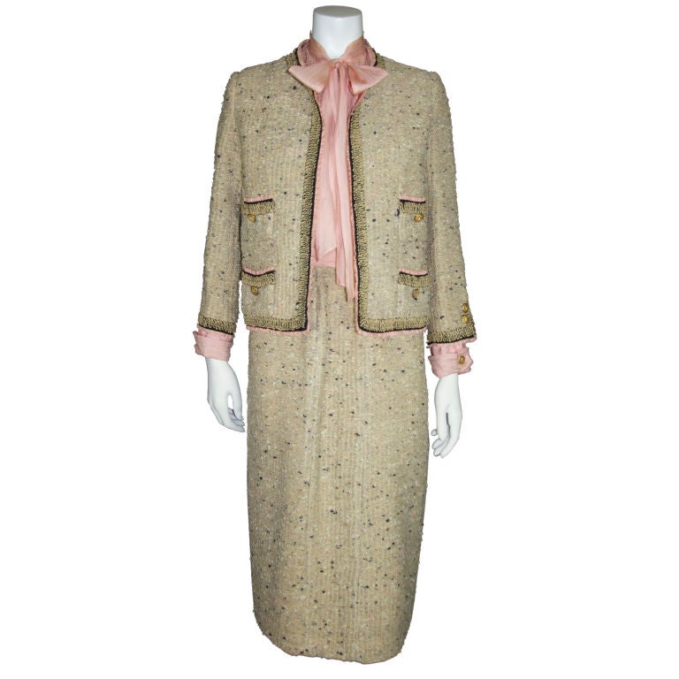Chanel Couture 3 piece Tweed Suit