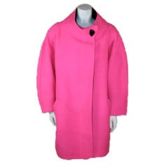 MUGLER Hot Pink Cocoon Coat