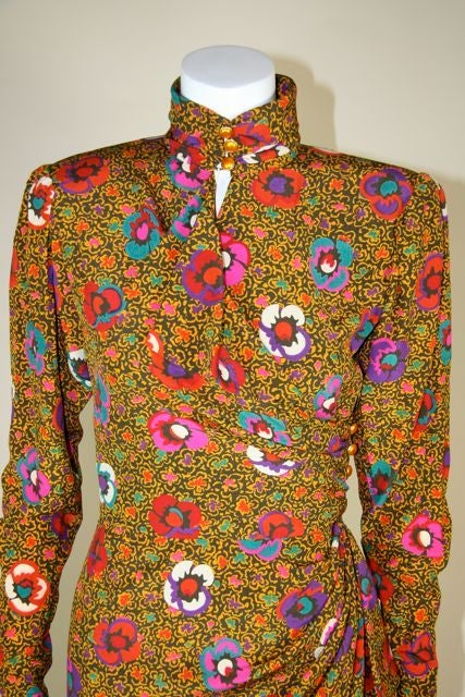 Ungaro Batik Inspired Floral Print Wrap Dress 1