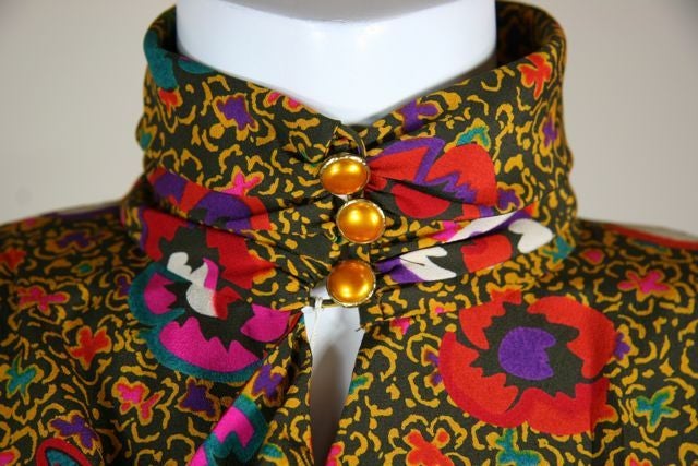 Ungaro Batik Inspired Floral Print Wrap Dress 3