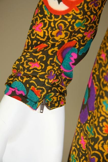 Ungaro Batik Inspired Floral Print Wrap Dress 5