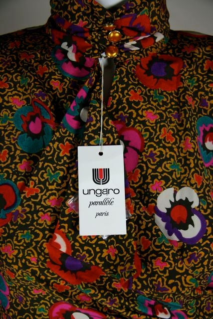 Ungaro Batik Inspired Floral Print Wrap Dress 2