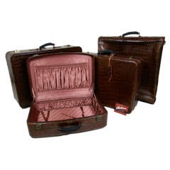 Vintage Hartmann Alligator 4-Piece Luggage Set