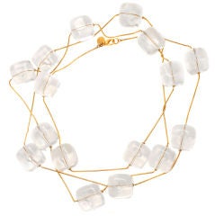 Retro Long Anne Klein Couture Ice Cube Necklace
