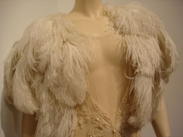 1930s Ostrich Feather Capelette