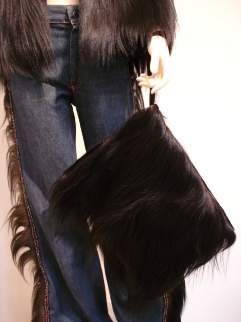 1970s French Denim with Monkey Fur Trim 1