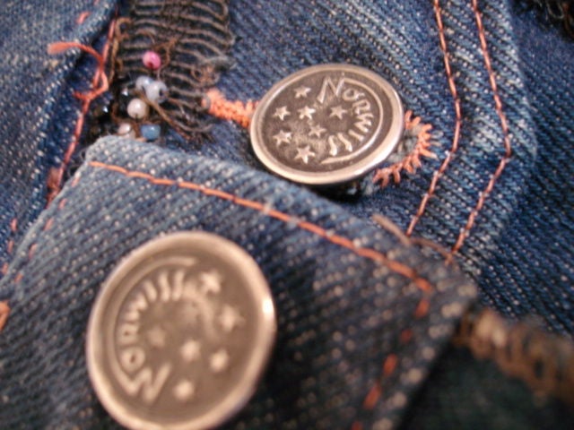 1970s French Denim with Monkey Fur Trim 4