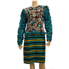 1980s Galanos Cocktail Dress 6