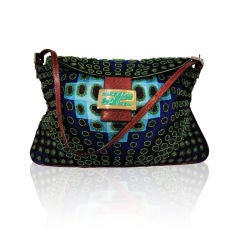 New Vintage Fendi Hand Sewn Embroidered Lizard Baguette Bag at 1stDibs