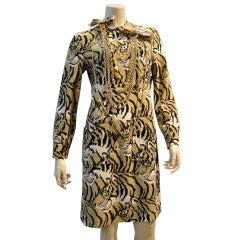 Marchesa di Gresy Tiger Print Mod Shift Dress