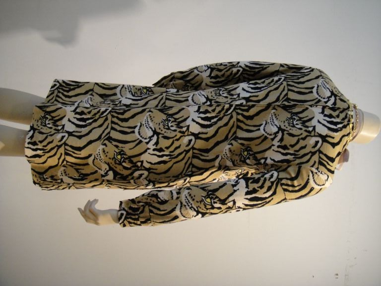 Marchesa di Gresy Tiger Print Mod Shift Dress