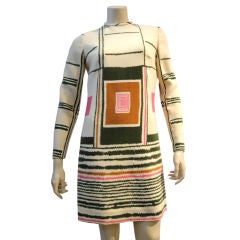 1960s Jacqueline Paris Mod Shift Dress