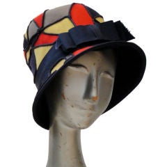 Retro Patchwork Felt "Mosaic" Bucket Hat