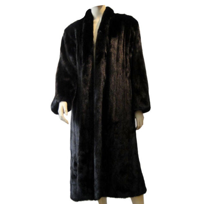 Classic Oscar de la Renta "BlackGlama"  Black Ranch Mink