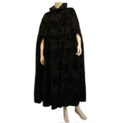 Vintage 1980s Galanos Broadtail Full Length Cape