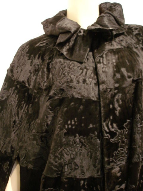 1980s Galanos Broadtail Full Length Cape